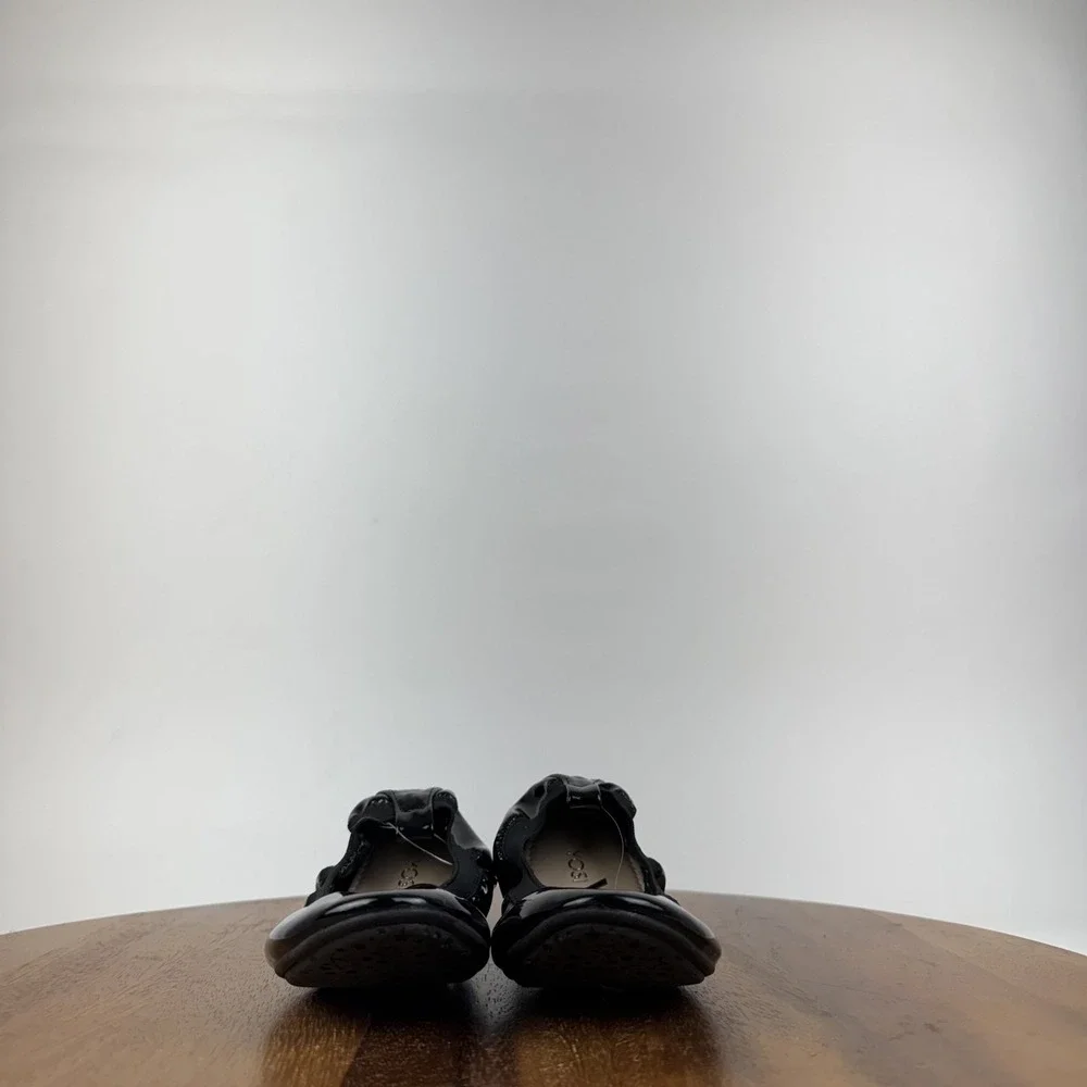Little Kids Yosi Samra Miss Samara Black Faux Patent Ballet Flats Size 12 C GUC